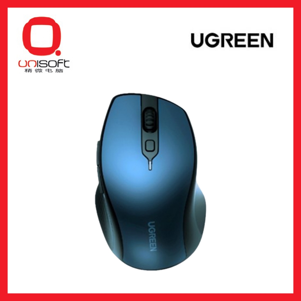 UGREEN DUAL MODE W/L + BT SILENT MOUSE MU101 ERGONOMIC 4000DPI RETAIL ...