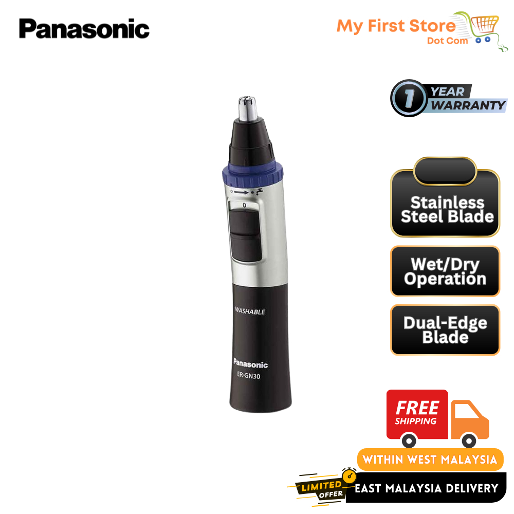 Panasonic ERGN30 Wet/Dry Nose & Ear Hair Trimmer with Vortex Cleaning