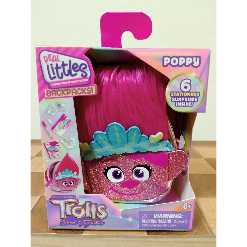 REAL LITTLES Trolls Mini-Rucksack – Mit Karabiner, Überraschungsgeschenk, Farbe Zufällig