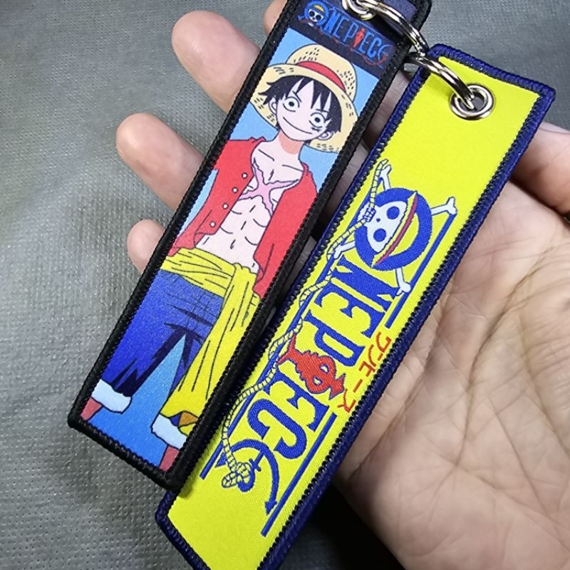 Keychain One Piece Monkey D Luffy Keychain Woven Fabric Cloth Keychains ...