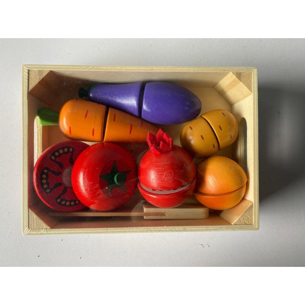 Wooden velcro fruit and vegetables clearance