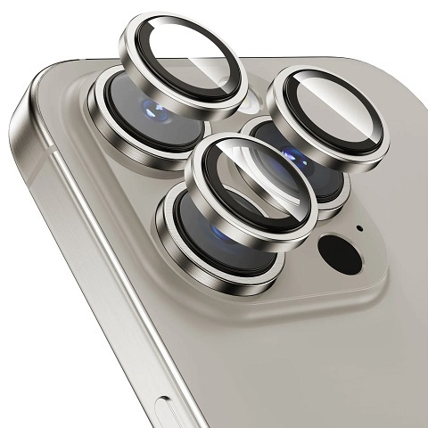 Halosure Camera lens Ring Cover For iPhone 15 PRO / 15 PRO MAX -TITAN ...