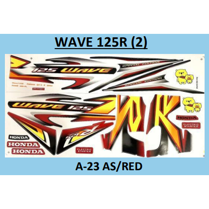 HONDA WAVE125-R (2) THAI MODEL Stripe Stiker Sticker WAVE 125R WAVE125R  THAILOOK THAILAND WAVE125 BODY COVER SET | Shopee Malaysia