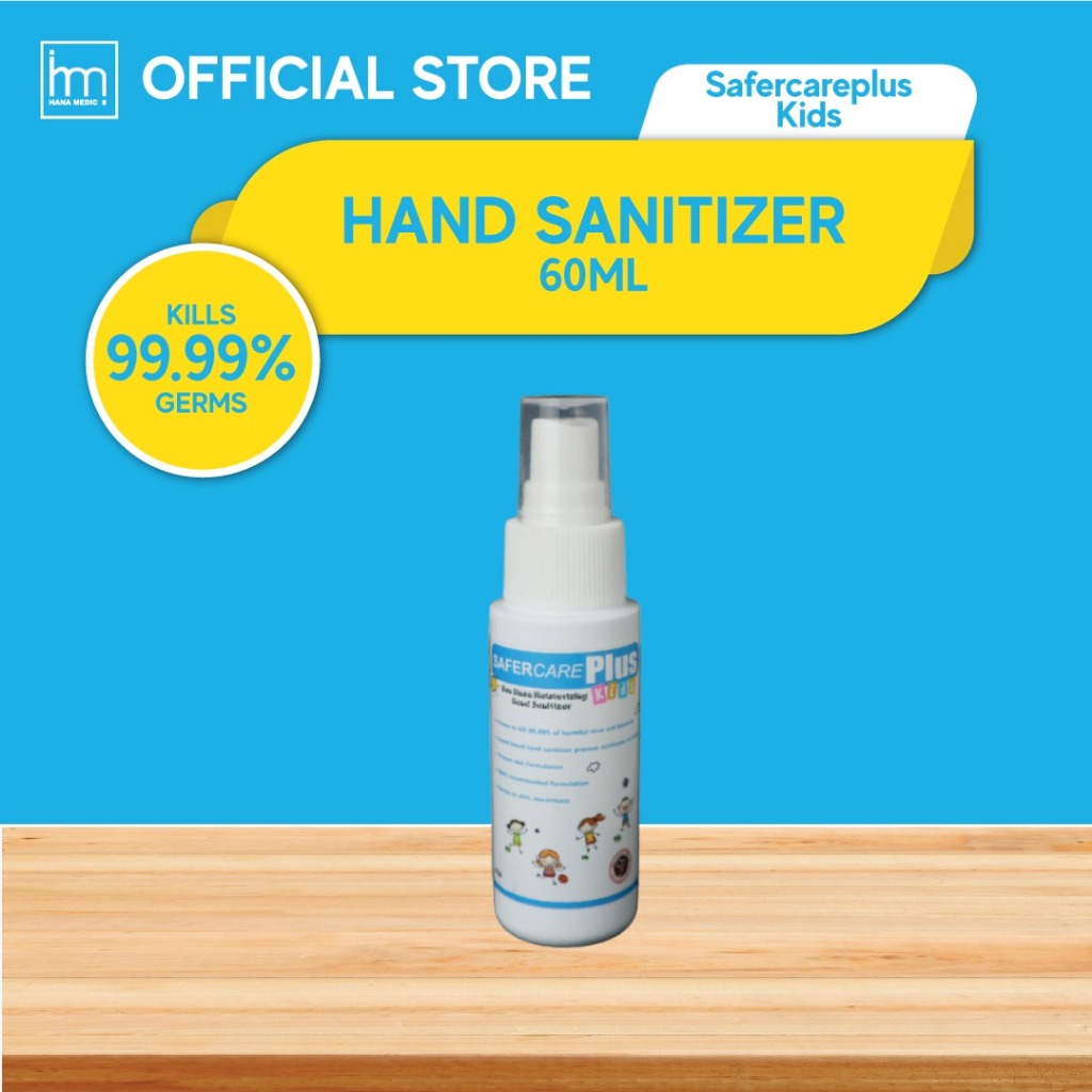 Safercare Plus Kids Rinse Free Moisturising Hand Sanitizer Kids (60ml ...