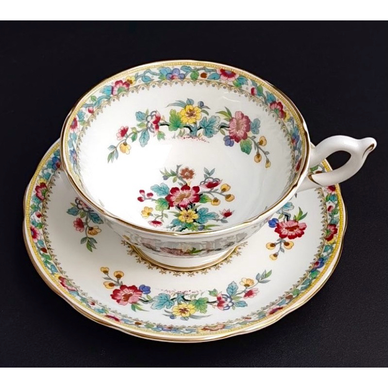 Coalport Ming Rose Teacup and Saucer Set Fine Bone China high quality Vintage England Made