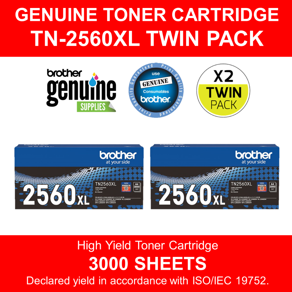 Brother Original Toner TN-2560 DRUM DR-2560 For HL-L2460DW HL-L2460DN ...