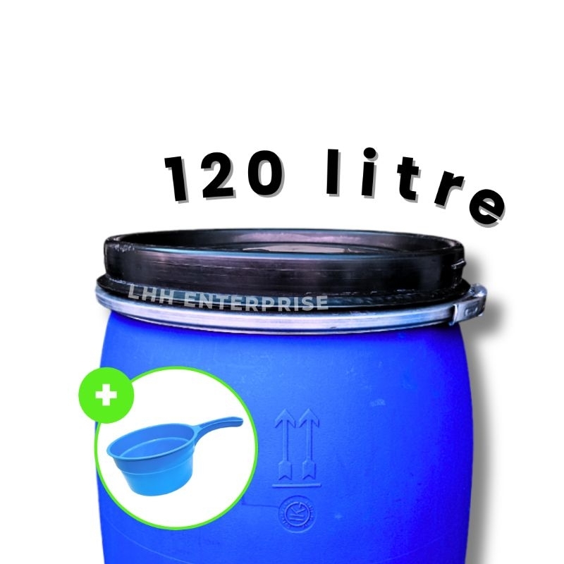 [2NDHAND] LHH ENTERPRISE 120L Tong Biru Open Top Blue Barrel