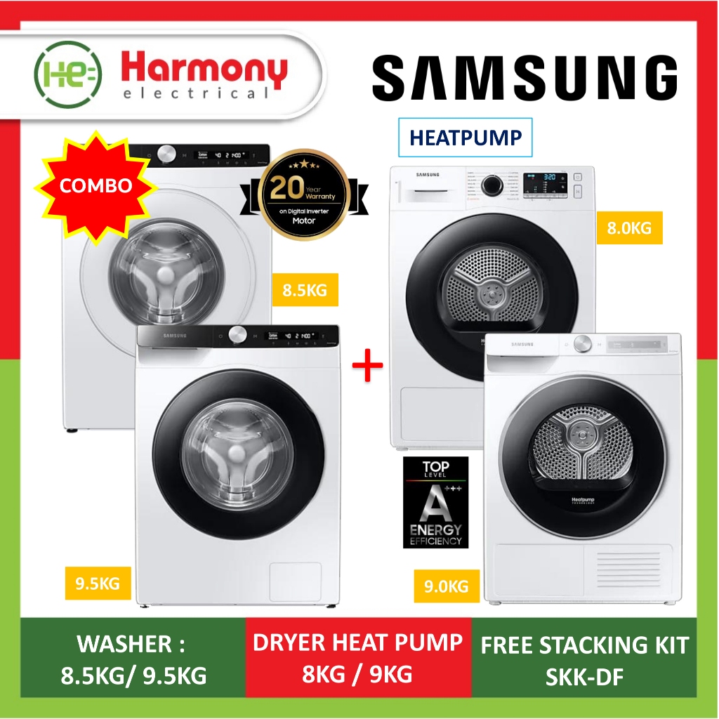 8.5KG Front Load Washer WW85T504DTT/FQ + SAMSUNG 8kg