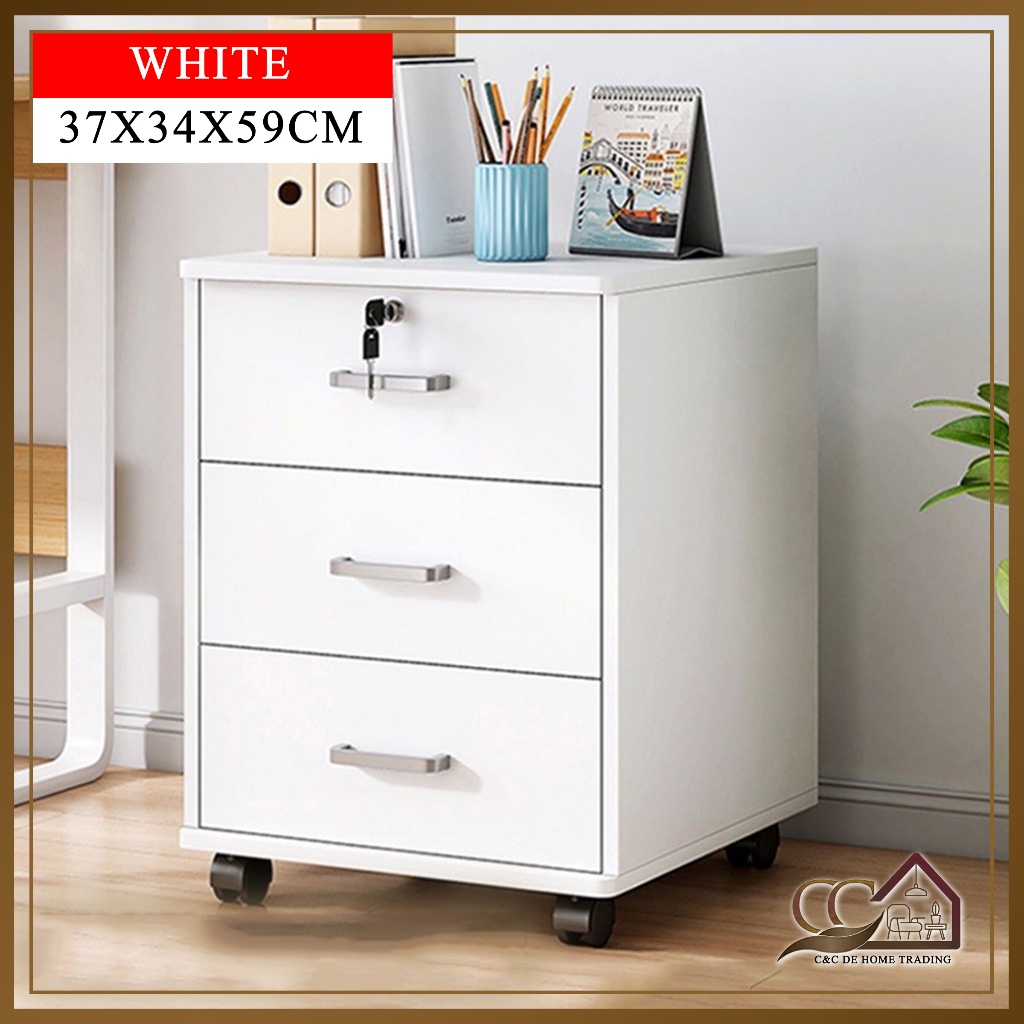 3/4 Tier Office Cabinet Locked Drawer File Cabinet With Roller Railway ...