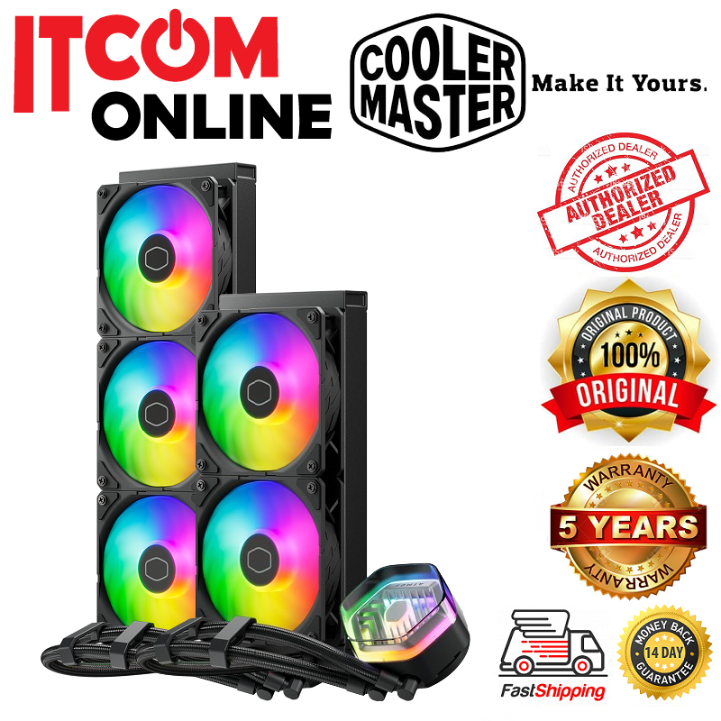 COOLER MASTER MASTERLIQUID 240 360 ATMOS 240mm 360mm AIO WATER COOLING ...