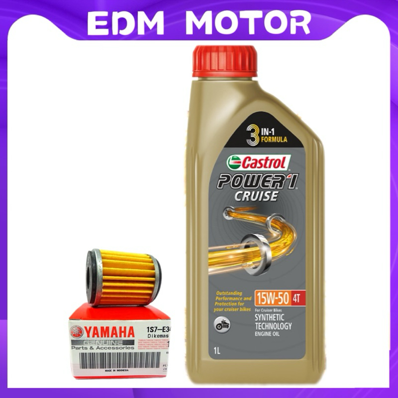 CASTROL GOLD POWER 1 CRUISE 15W50 4T FULLY SYNTHETIC TECHNOLOGY 1L ...