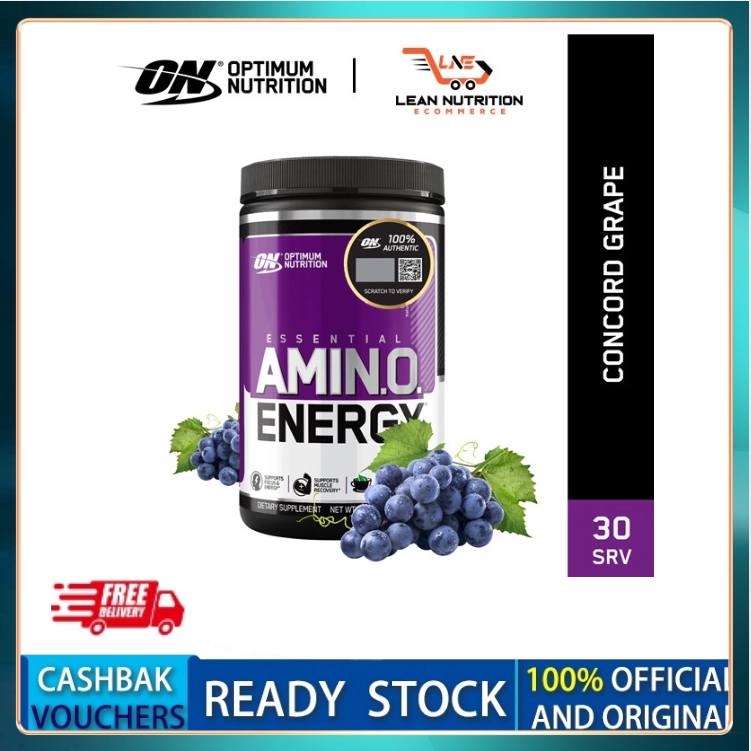 Concord Grape Optimum Nutrition Essential Amino Energy (30's)Strength ...