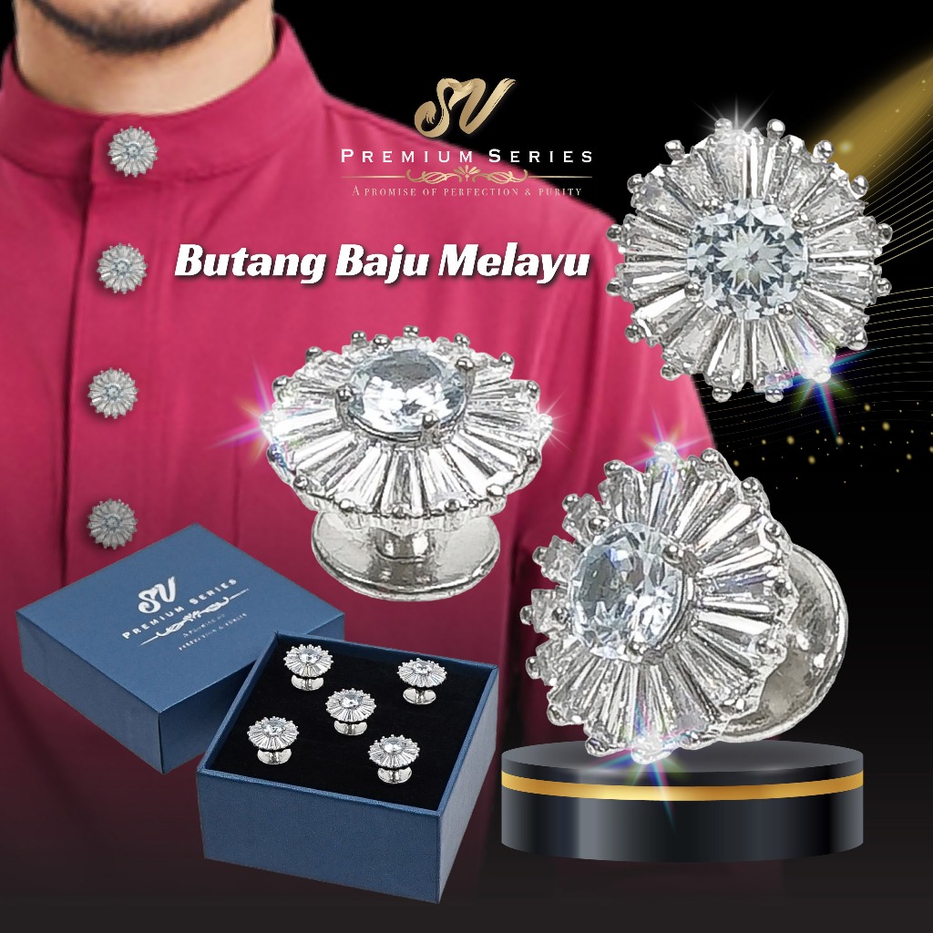 Set 5 Pcs Exclusive Butang Baju Melayu Nikah Kahwin Malay Baju Melayu ...