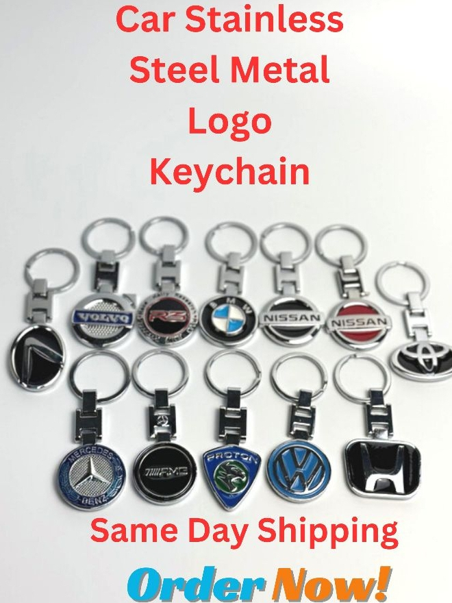 Car Stainless Steel Metal Logo Keychain 3d Key chain Shopee Malaysia