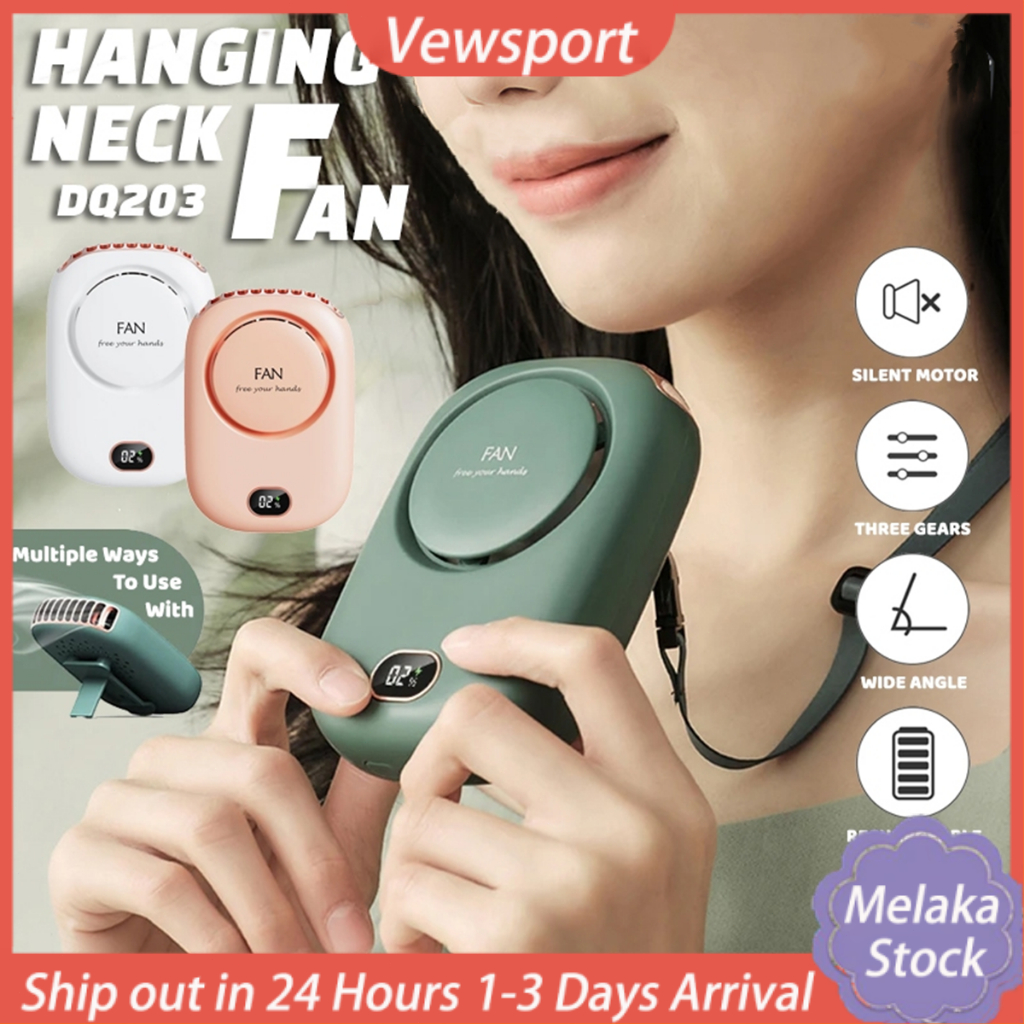 Mini Portable Neck Fan Air Cooler USB Rechargeable Necklace