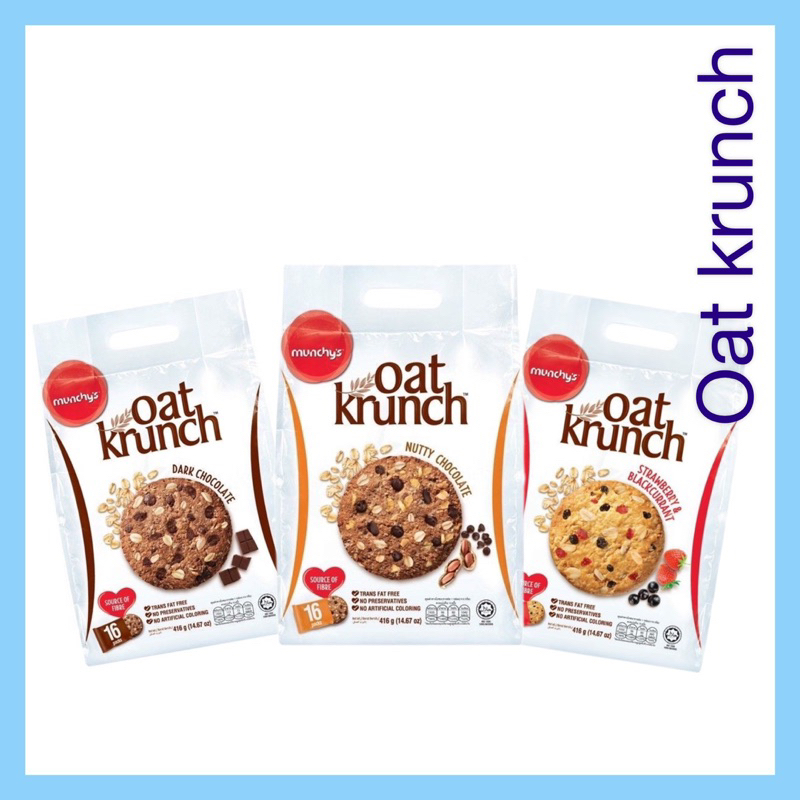 MUNCHY’S OAT KRUNCH DARK CHOCOLATE/NUTTY CHOCOLATE/STRAWBERRY ...