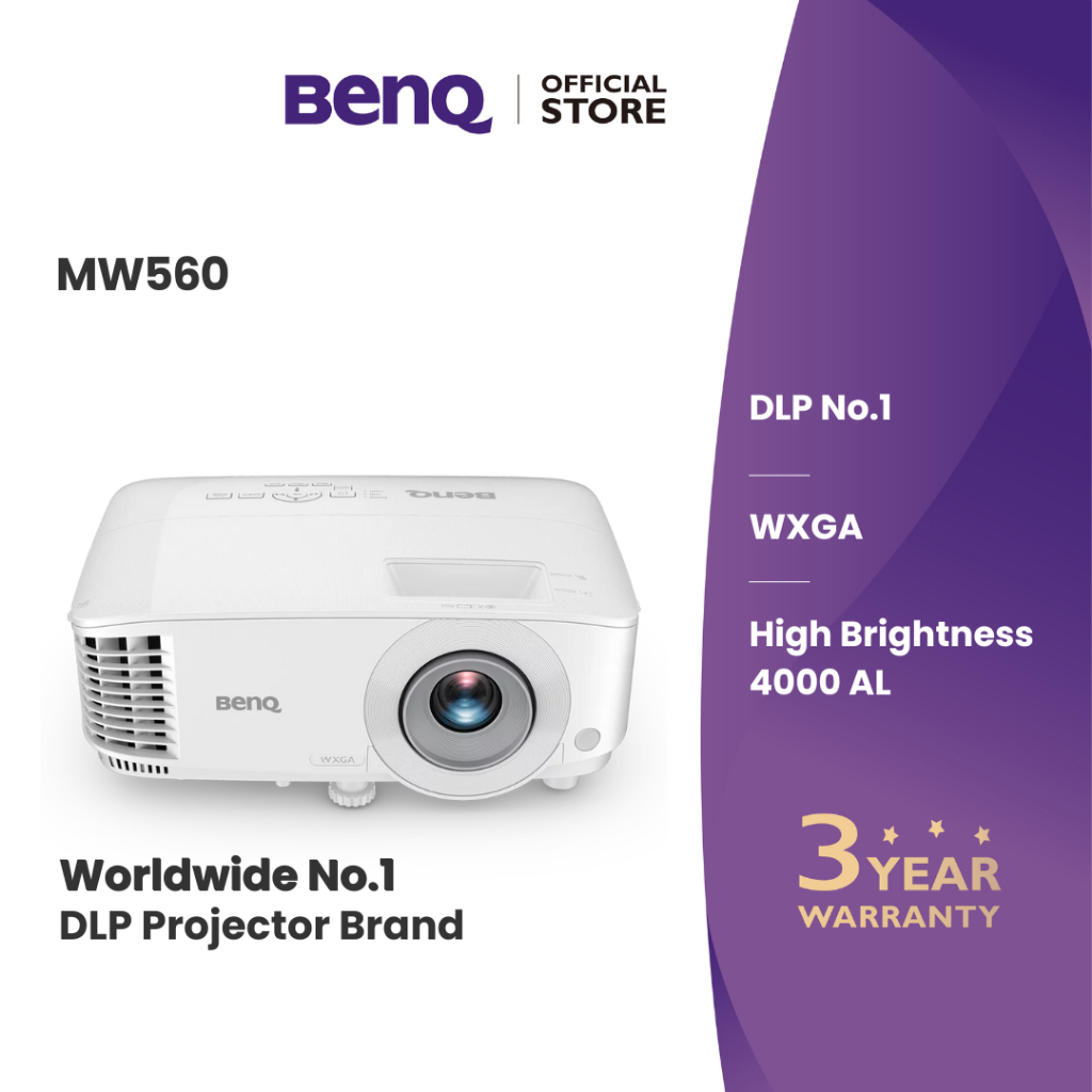 Benq Mw560 Business Projector Wxga 4000 Lm High Brightness High