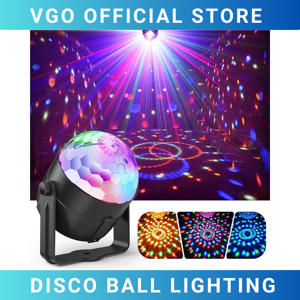 VGO LED Party Light RGB Magic Ball Light Disco Stage Effect Lamp with ...