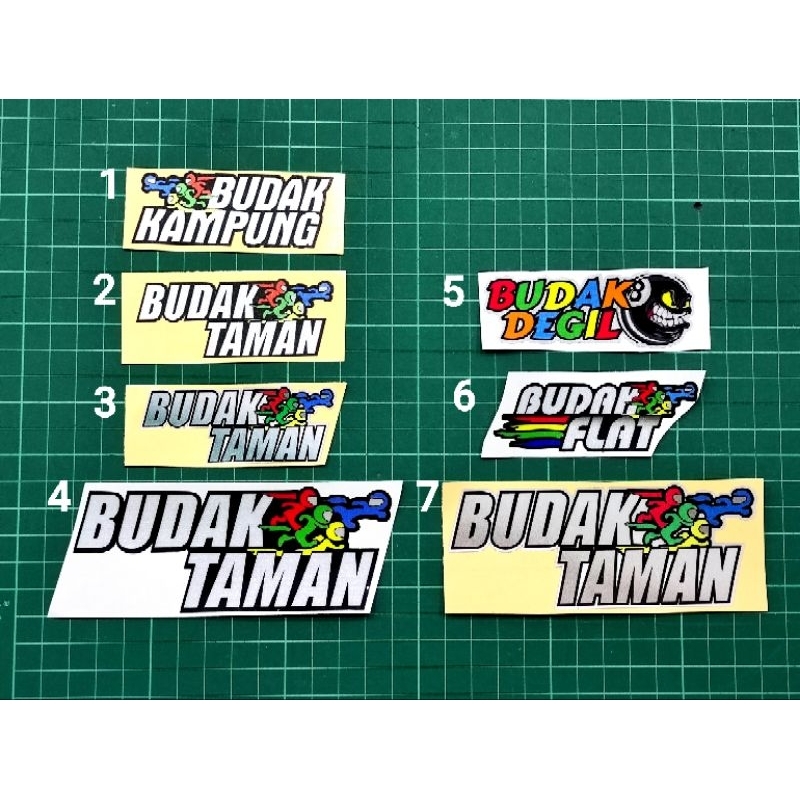 Sticker Budak Kampung / Budak Taman Orang Lari Stiker Printing ...