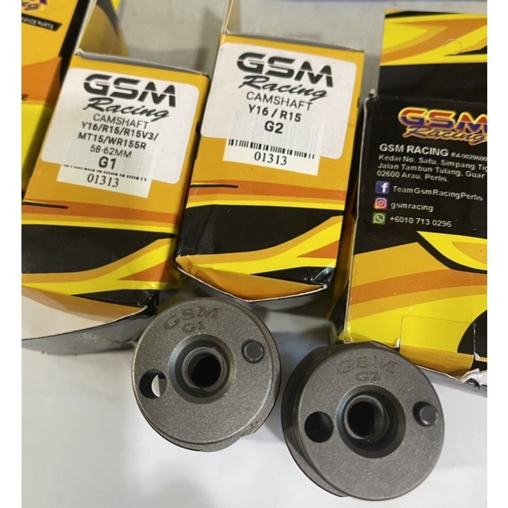 GSM Y16 R15 R15V3 MT15 NVX155 RACING CAMSHAFT CAM SHAFT G1 G2 FOR SPEC ...