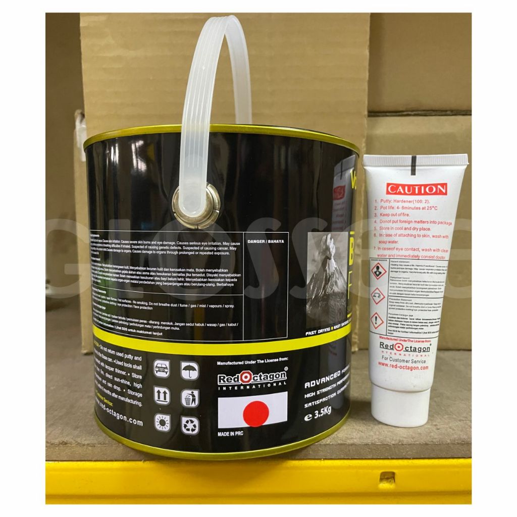 3.5kg Volcano 31 Body Filler Auto body filler simen merah kereta ...