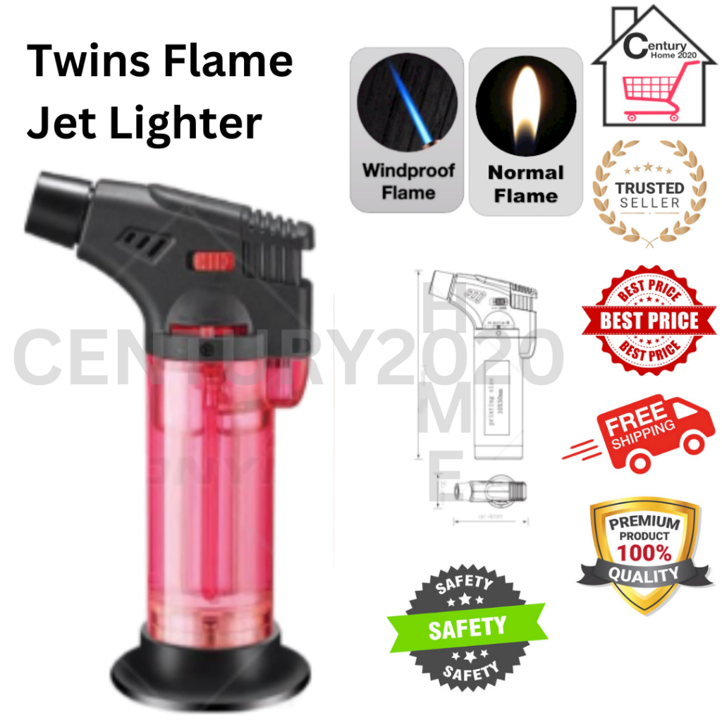 Torch Lighter Windproof & Normal Jet Flame Lighter Dual Flame Large ...