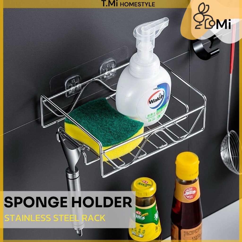 TMi Kitchen Utensils Rag Storage Rack Stainless Steel Faucet Shelf Non ...