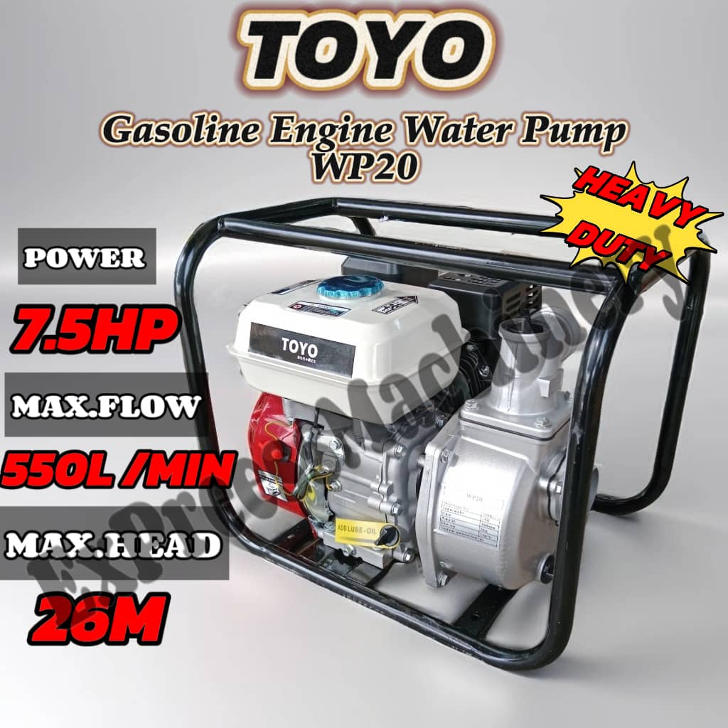 TOYO Gasoline Engine Water Pump WP20 WP30 WB20CX 7.5HP 4-Stroke ENGINE ...