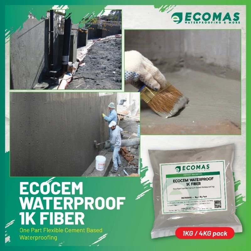 ECOCEM WATERPROOF 1K FIBER (4KG PACK) FLEXIBLE SIMEN FIBER ...