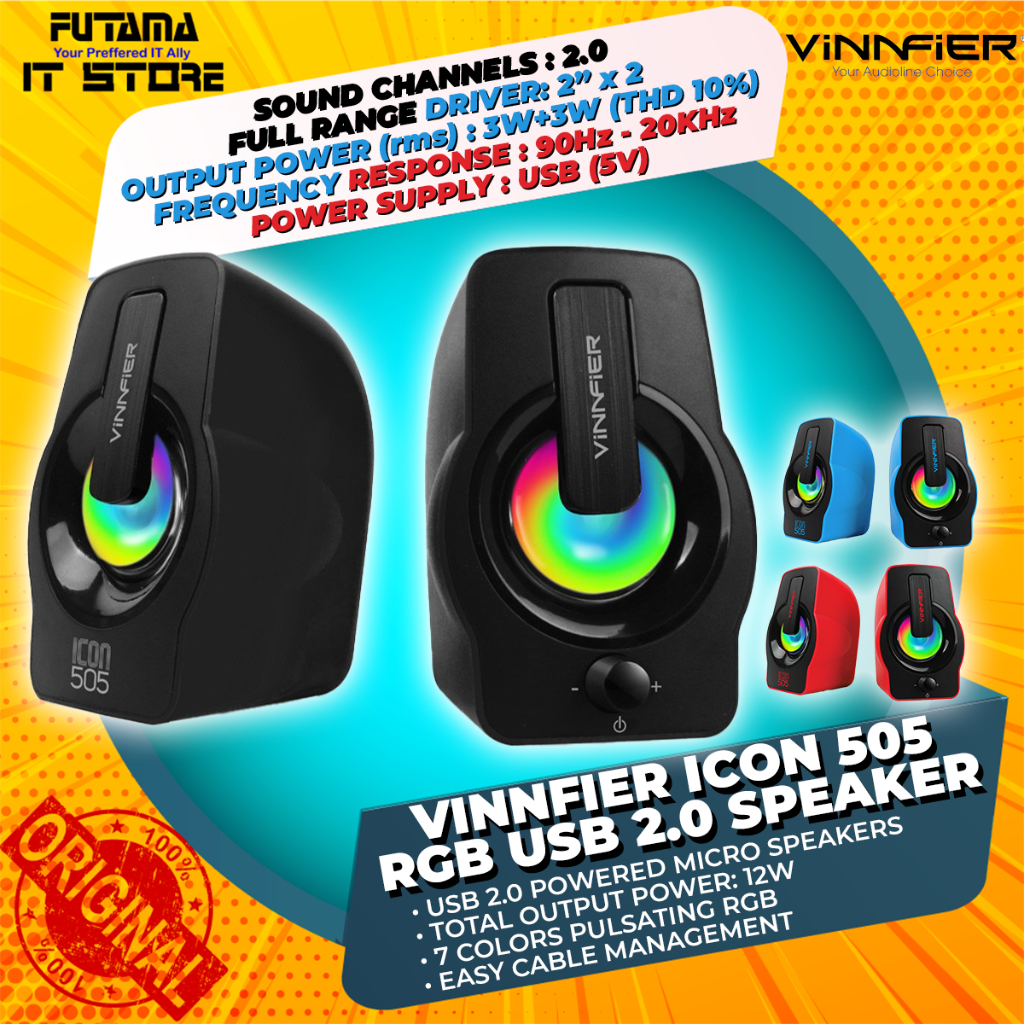 Vinnfier Icon 505 RGB USB Powered 2.0 Speaker | Shopee Malaysia