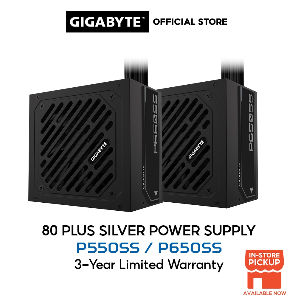GIGABYTE P550SS (550W) / P650SS (650W) 80PLUS SILVER POWER SUPPLY (PSU ...