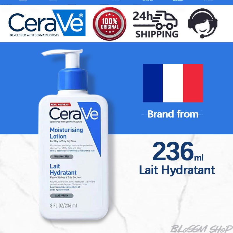 CeraVe Body Lotion 236ML, CeraVe Long Lasting Whitening Moisturizer