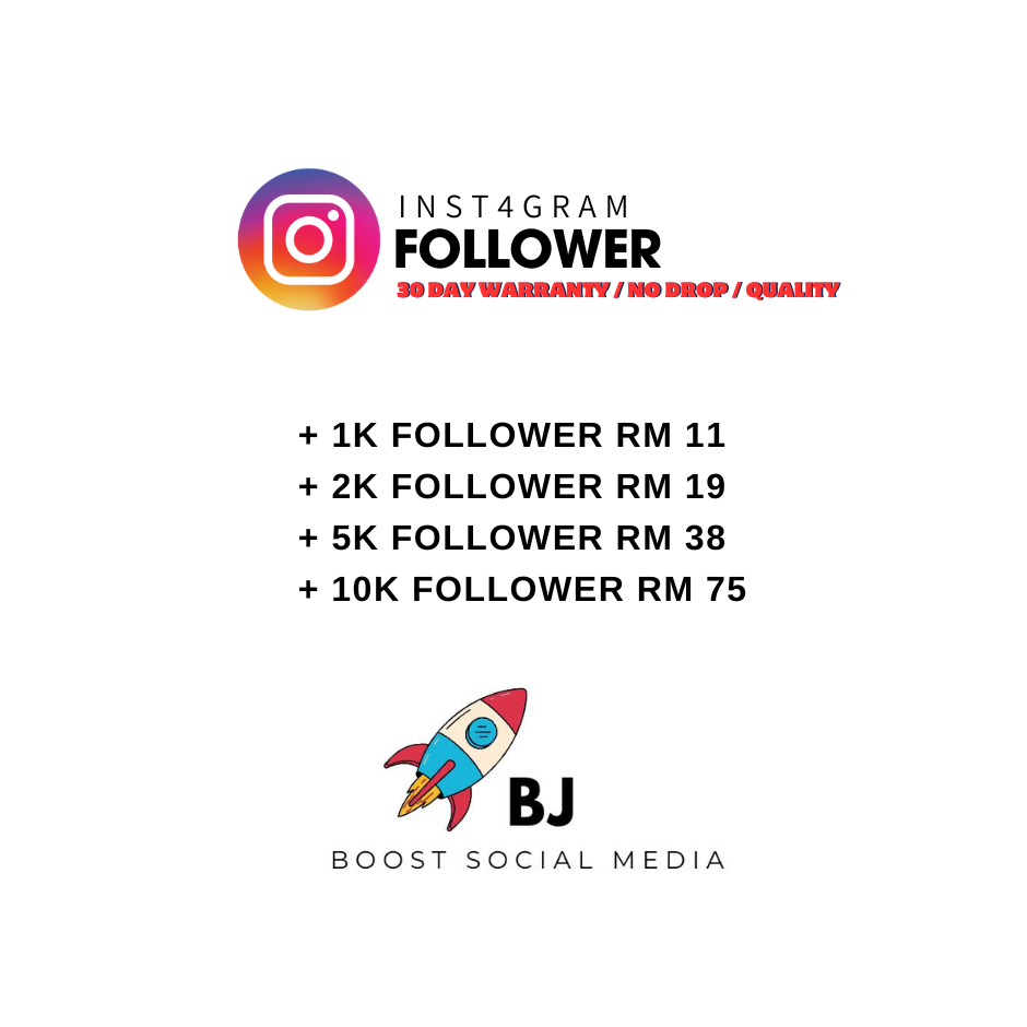 🔥IG Follower🔥IG+Tambah_Follower_Fast_Boost_Service_Murah_ | Shopee Malaysia