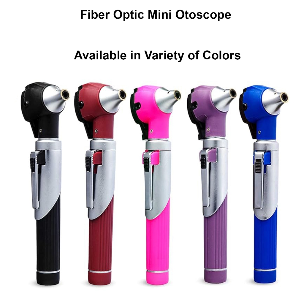 Pocket Size Fiber Optic Mini Otoscope Ear Scope (5 Colors) Portable LED ...