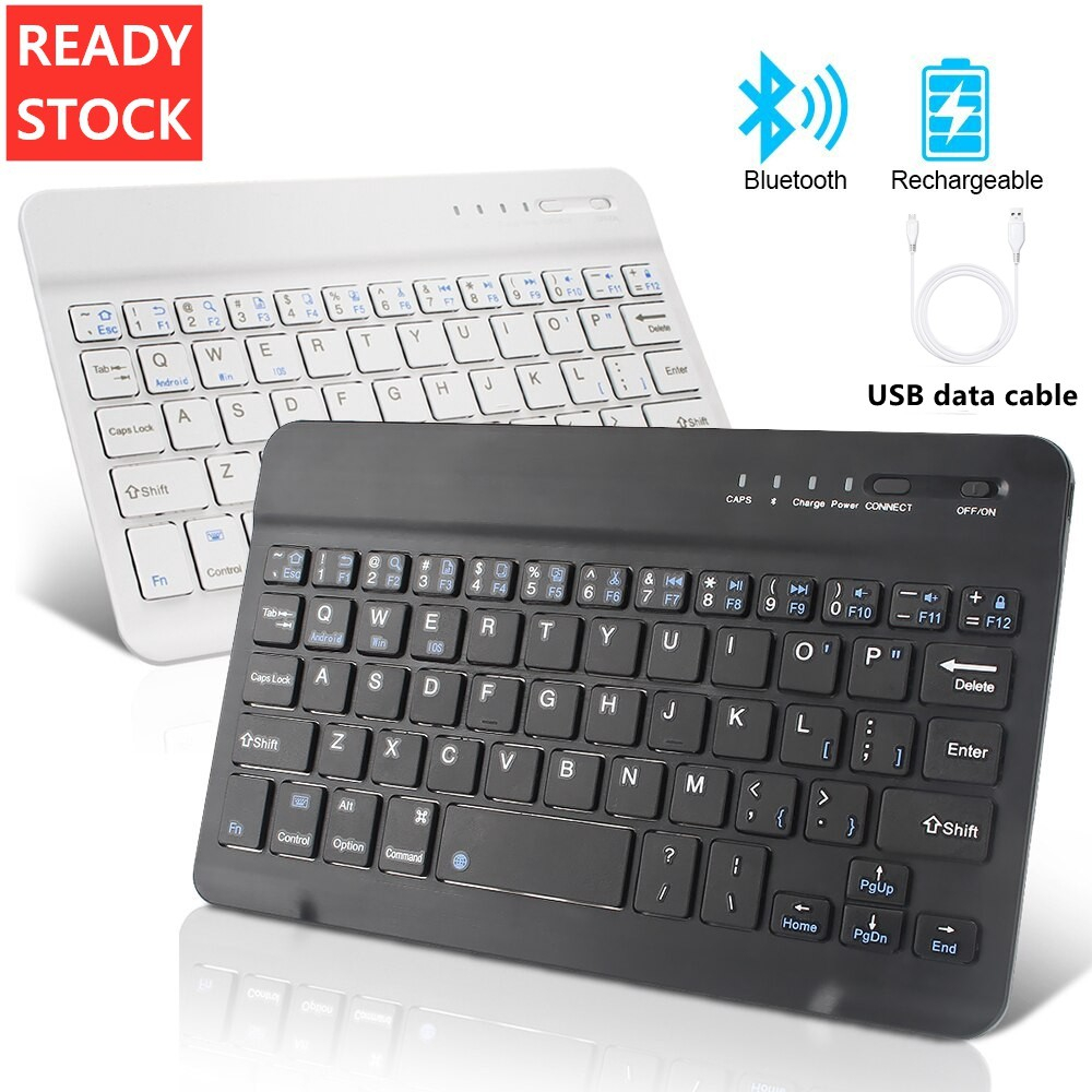 10-inch 87 Key Portable Wireless Rechargeable Keyboard in Scissors Foot ...