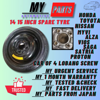 Spare Tyre 14 Inch Inci 15 Inch ( T105/70/D14 ) 4H PCD100 For Kelisa ...