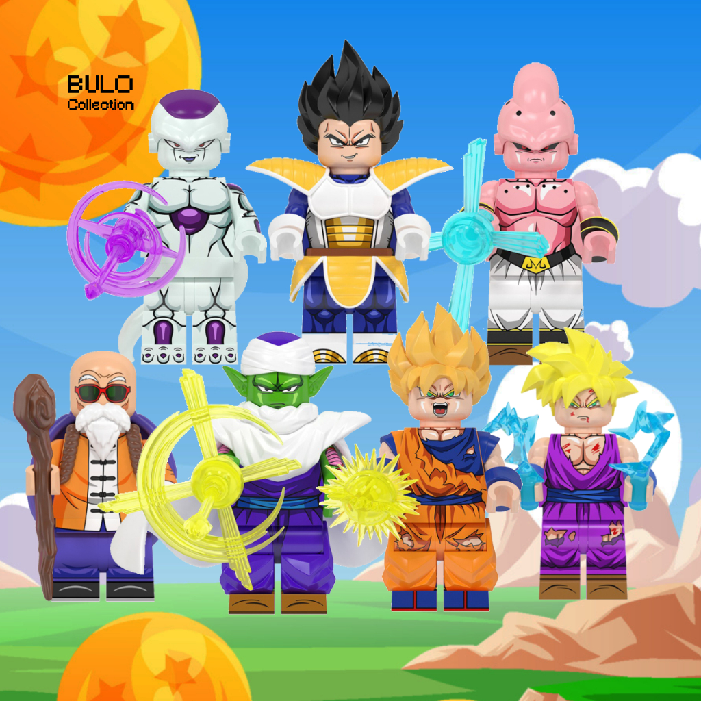 Dragon Ball Custom Minifigures WM6177 Goku Vegeta Piccolo Majin Buu