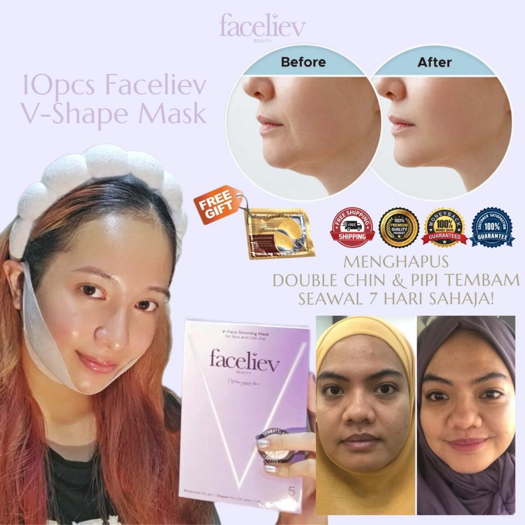 10pcs Faceliev V-Shape Mask Double Chin Remover Mask | Shopee Malaysia