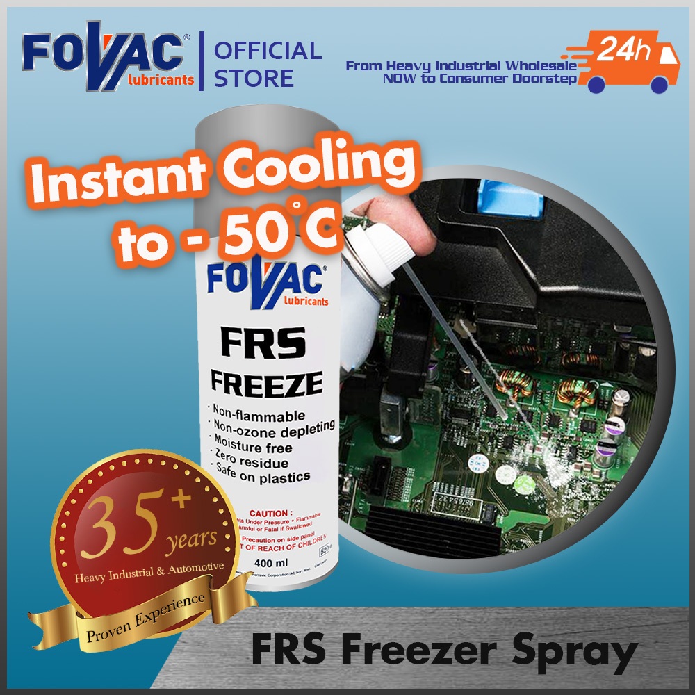 FOVAC FRS Freezer Spray, Freezer Aerosol, Rapid Freezer Spray, Instant ...