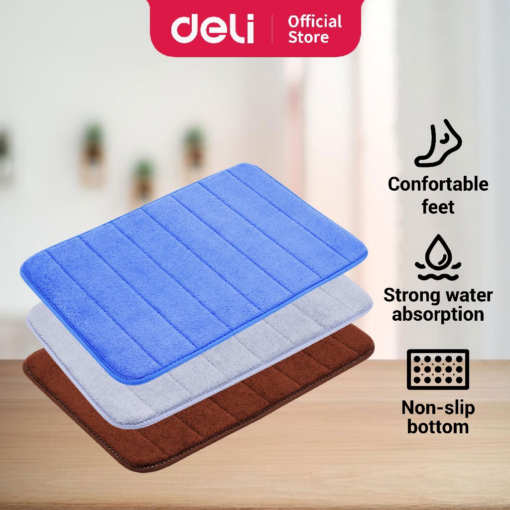 Deli Vusign High Water Absorbent Bathroom Mat Floor Pad Non Slip Kitchen Toilet Bath Pad Carpet ...