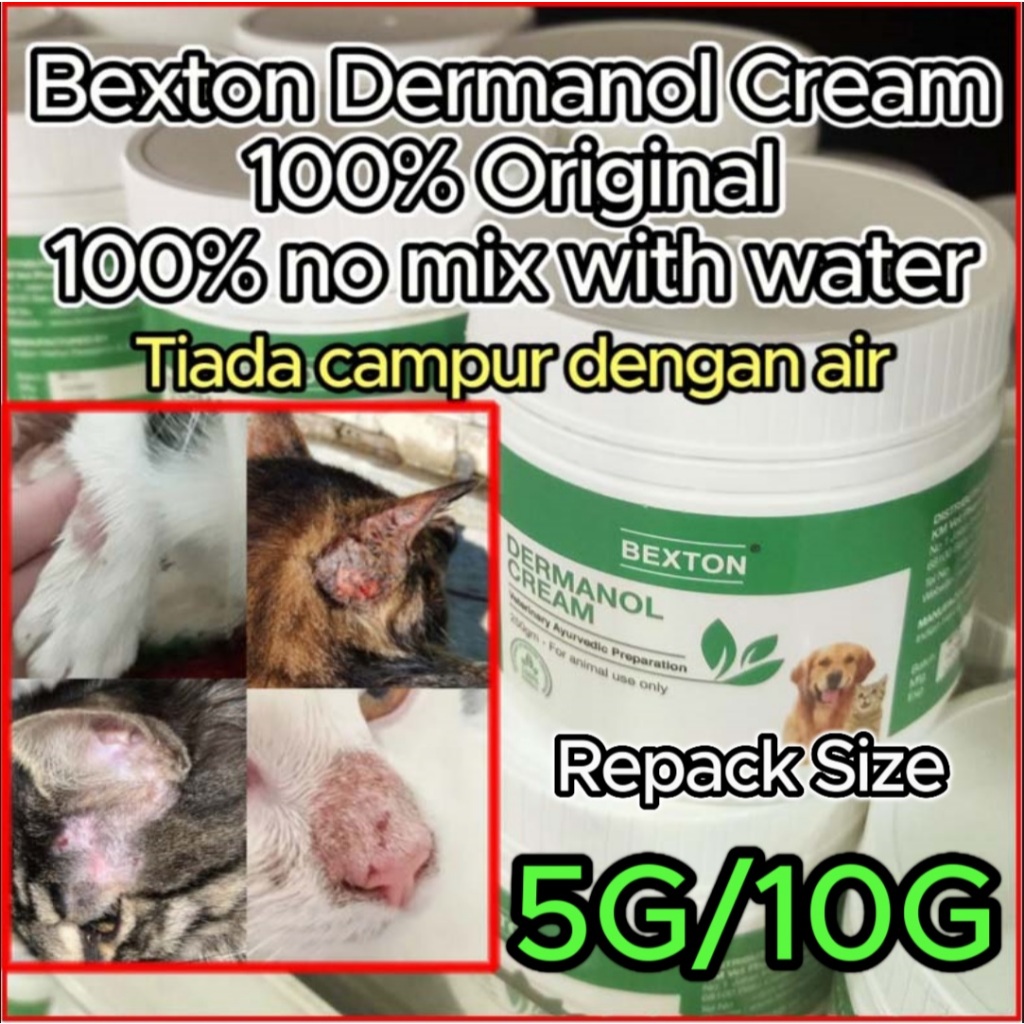 Bexton Dermanol Herbal Cream krim Kucing repack , Dog & Other Small ...