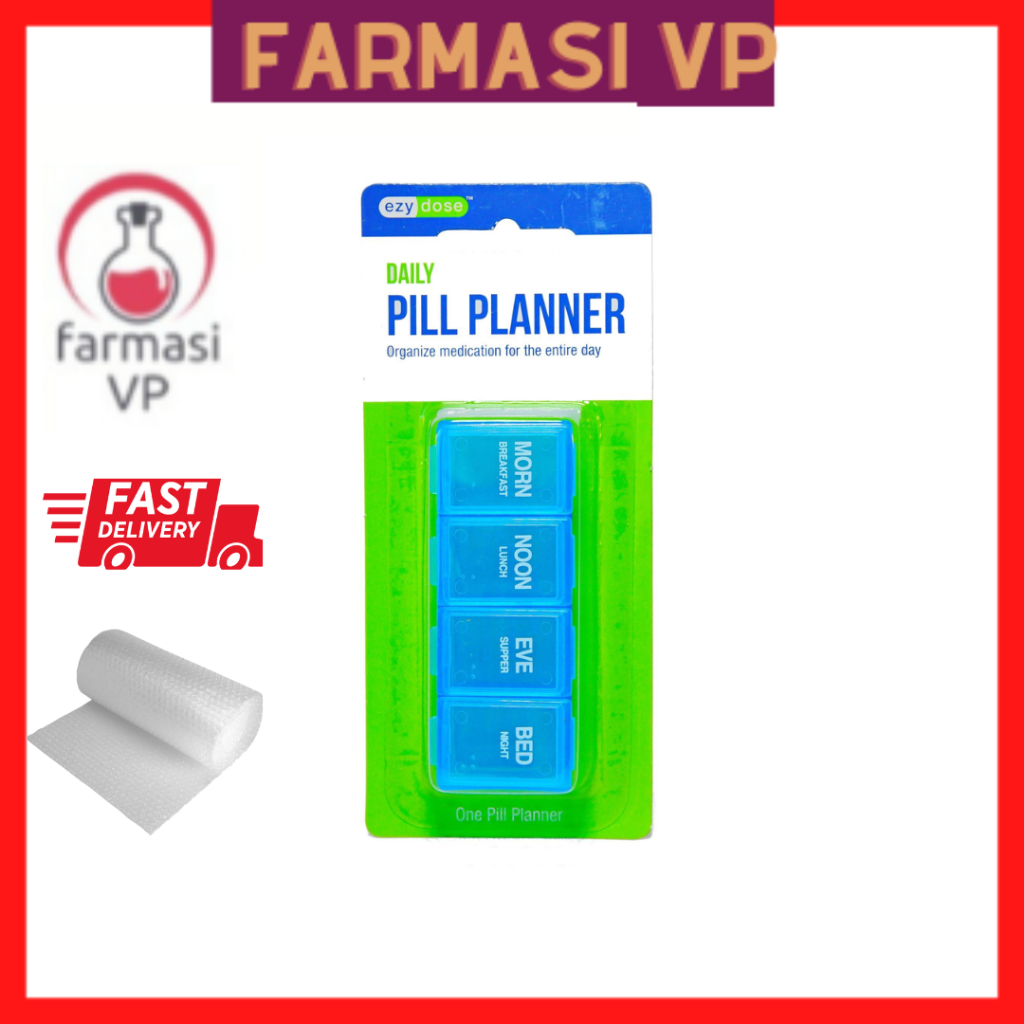 EZY DOSE CLASSIC FOUR TIMES A DAY DAILY PILL PLANNER CONTAINER ...