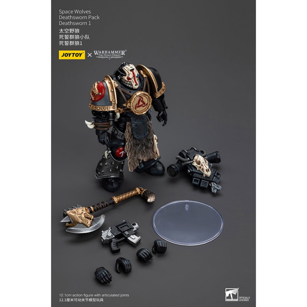 Joytoy Warhammer 40k Space Wolves Deathsworn Pack – Set Di 3 Figure Da Collezione, Nuove