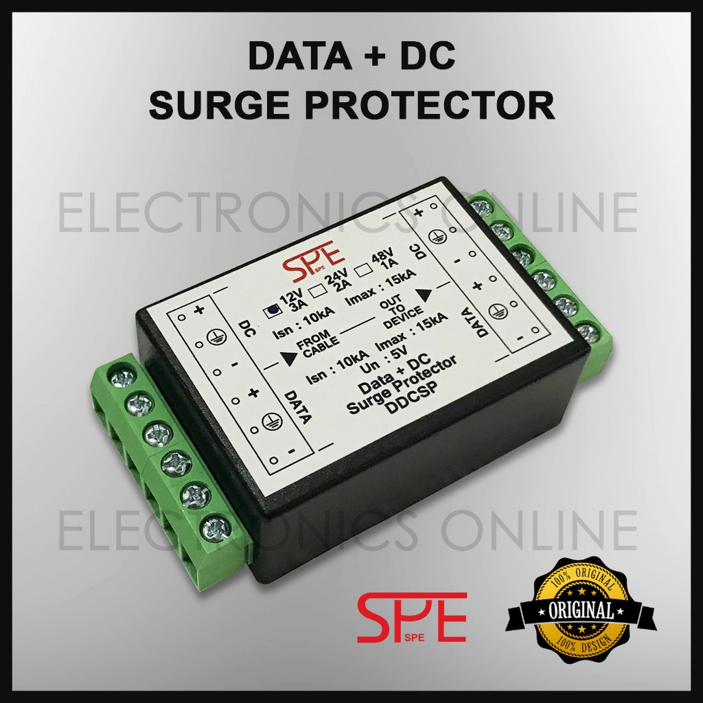 Barrier Gate Surge Protector Perangkap Kilat RS485+DC Data+DC Surge ...