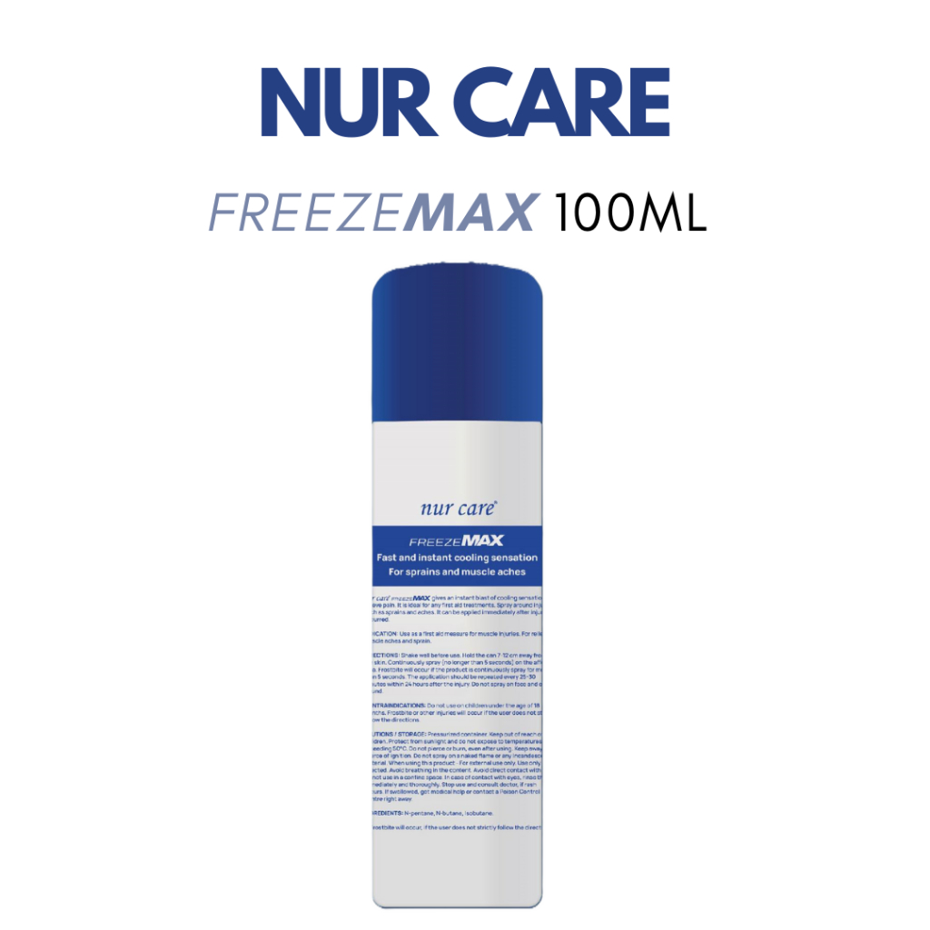 NUR CARE FreezeMax Spray 100ml (For Sprains & Muscle aches) | Shopee ...