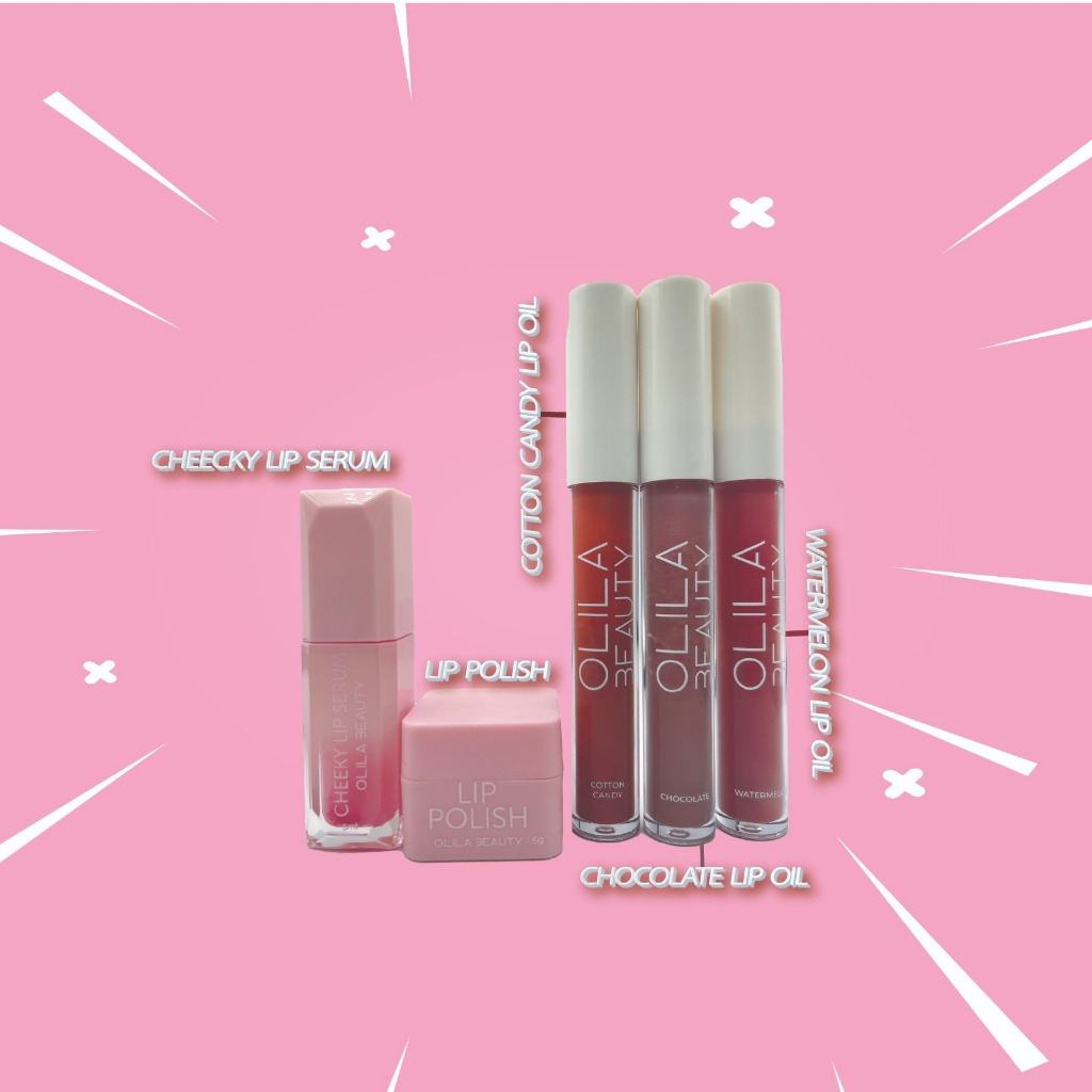 NEW 2024 : OLILA BEAUTY 5 PCS COMBO SET - Lips Serum + Lips Scrub + 3 ...