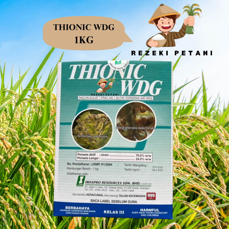 [ORIGINAL] 1KG Thionic WDG Imaspro Ziram Fungicide Racun Kulat Hawar ...