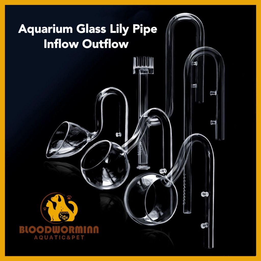 Aquarium Glass Inflow Outflow Lily Poppy Skimmer Pipe水族箱玻璃进水口出水口管（READY ...