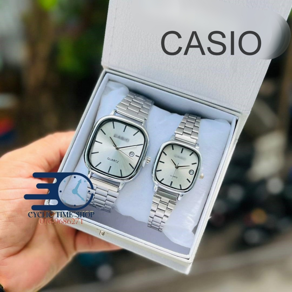 CASIO SET COUPLE Battery Casio Couple QUARTZ WATCH Shopee Malaysia