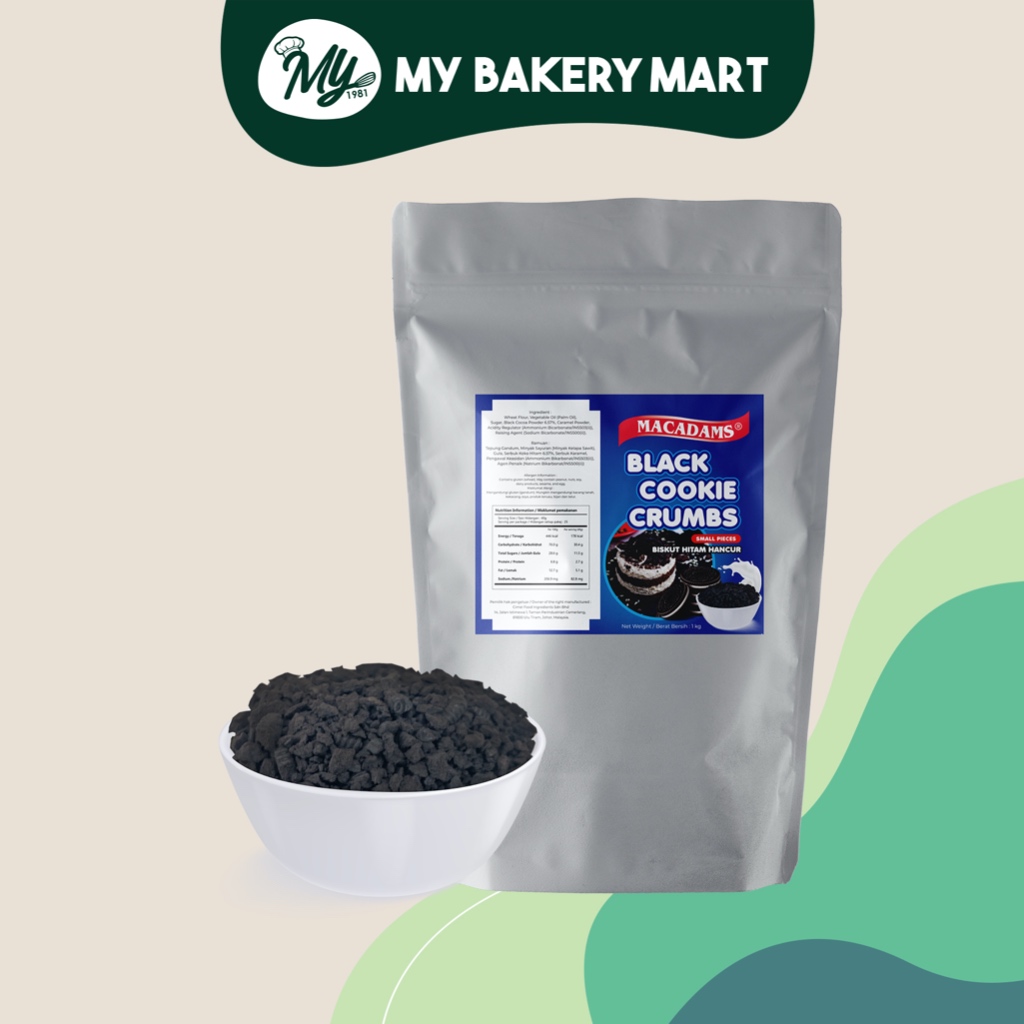 MACADAMS Black Cookies Crumble - Small Pieces 1kg | Shopee Malaysia
